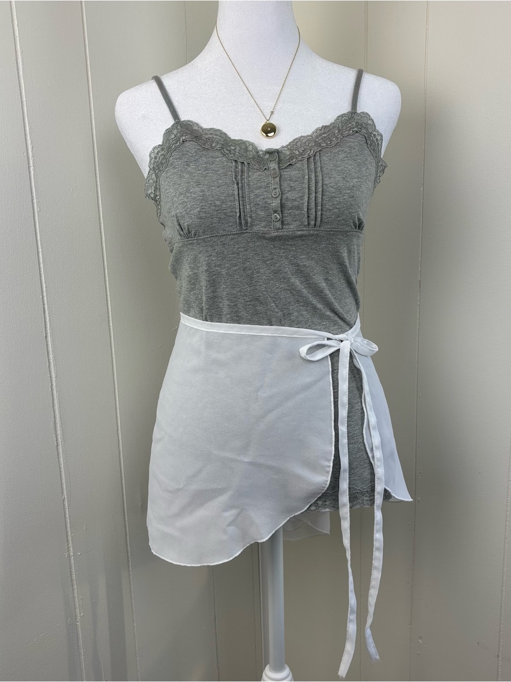 Mirella White Wrap Tie dance skirt
